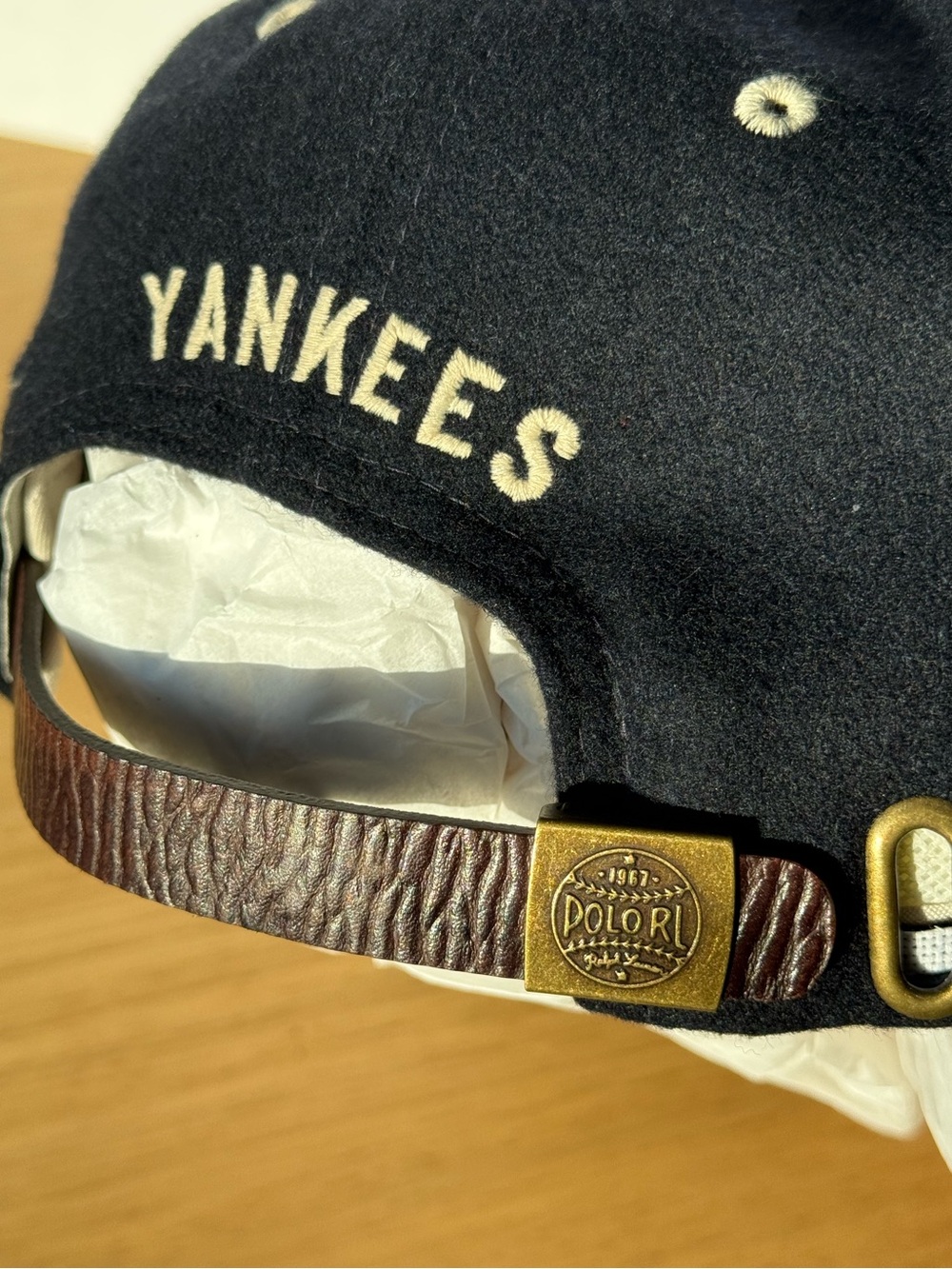 Ralph Lauren New Era New York Yankees Wool Baseball Cap with Cream Logo - Picture 5 of 12